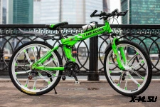 Велосипед на литых дисках стиль Ленд Ровер 10 лучей зеленый