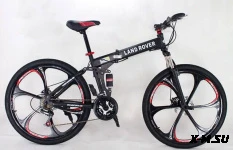 Велосипед на литых дисках стиль Ленд Ровер 6 лучей черный