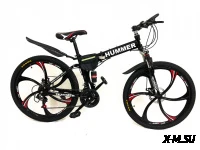 Велосипед складной на литых дисках стиль Хамер черный