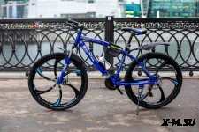 Велосипед на литых дисках стиль БМВ синий