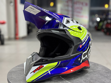 Шлем кроссовый HETOSHI Сине-желто-красный AD3-14 цв.  р. XL