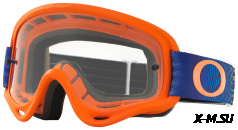 Очки для мотокросса детские OAKLEY O-Frame XS Treadburn синие-оранжевые / прозрачная OO7030-13)