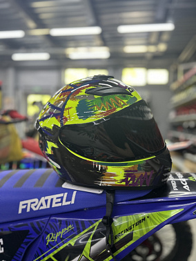 Шлем интеграл HETOSHI XD1-223 цв. Черный с мультипринтом  р. XL