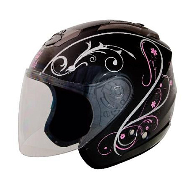 Шлем "THH" T-386#1 BLK/PINK