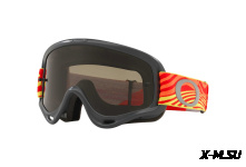 Очки для мотокросса детские OAKLEY O-Frame XS Wind Tunnel черные-оранжевые / темно-серая OO7030-18)