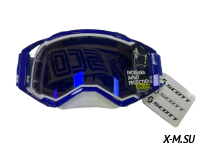 Очки мотокросс SCOTT XD3-40 коробка цв. оправы Бело-синий цв. стекла Синий матовый