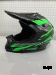 Шлем кроссовый HETOSHI EDX цв. Черно-зеленый р. M