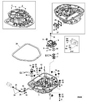 Масляный насос / Переходная пластина(верхняя) 4-Х ТАКТНОГО ПЛМ MERCURY 135 Серийный номер от 1B517159 и выше
